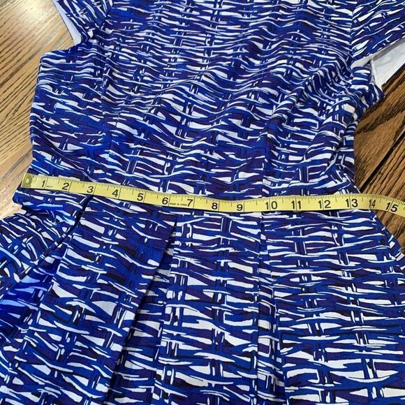 FELICITY & COCO Blue White & Black Classy Mini Dress Size medium - Picture 12 of 15